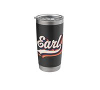 Earl First Name 70s Retro Groovy Custom Personalized Name Stainless Steel Insulated Tumbler