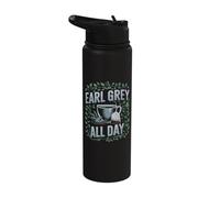 Earl Grey All Day - Earl Grey Tea Lover Stainless Steel Insulated Water Bottle
