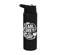 Earl Grey All Day Tea Lover Design Stainless Steel Insulated Water Bottle