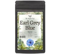 Earl Grey Blue Loose Leaf Tea (100g), Ceylon Bergamot Oil Cornflower Flowers Petals Citrusy Caffeinated Tasty Full-Flavoured Aromatic Rich Refreshing Tea Leaves Closed in Dark Resealable Pouch