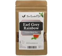 Earl Grey Rainbow Loose Leaf Tea (1kg) Full-Flavoured Black Tea Aromatic Bergamot Oil for Rich Taste and Unique Experience Caffeinated Leaves Perfect as Coffee Alternative Closed in Resealable Pouch