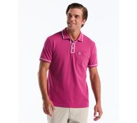 Earl Pique Polo Shirt In Magenta Haze