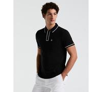 Original Penguin Earl Polo Shirt Slim Fit Short Sleeve with Sticker Peter Logo Black
