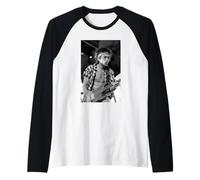 Earl Slick Guitarist David Bowie by Virginia Turbett Raglan Baseball Tee