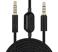 EARLA TEC Replacement Audio Cable for G433 Headphones,Aux Cord Braided Wire with Volume Control &Mic Mute Compatible with Logitech G Pro X G Pro G233 Gaming Headsets (Black)