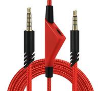 EARLA TEC Replacement Cord for Astro A40 A10,2.0 M 6.5 Feet 3.5mm Audio Cable Aux Wire Compatible with A10 A40 A40TR Gaming Headsets with Volume-Roller (Volume Control, Red)