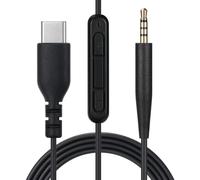EARLA TEC USB C to 2.5mm Audio Cable Cord,Aux Wire for Bose QuietComfort QC25 QC35 QC35II QC45 QC Ultra NC700 Soundlink Soundtrue Headphones with in-line Mic&Volume-Control (Black)