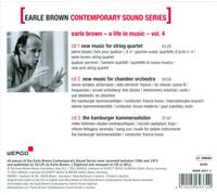 EARLE BROWN CONTEMPORARY SOUND SERIES, VOL. 4 NEW CD