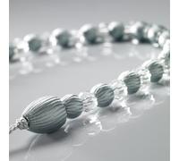 Earle Silver Grey Crystal Beaded Rope Curtain Tie Backs One Pair (2) by Hallways