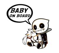 EARLFAMILY 5.1'' for Baby on Board Deadpool Car Stickers and Decal Occlusion Scratch Waterproof Vinyl 3D DIY Sticker