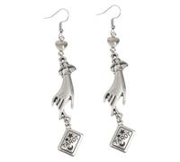 Earlorising Vintage Set Retro Dangle Earring for Women Tarot Card Witch Stylish Alloy Dangling Earrings