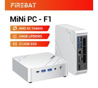 [Early Bird £429 | First 10 Only] FIREBAT F1 Mini PC with AMD Ryzen 5 7640HS (6-core/12-thread) 24GB LPDDR5 RAM, 512GB PCIe 4.0 SSD, Radeon 760M graphics, supports 4K triple-screen output, USB 4.0/HDM