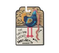 IF Early Bird Catches The Bookworm Bookmark, Faux Leather Bird Clip to Mark Your Page. for Book Lovers and Bird Lovers - Chicken