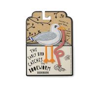 IF Early Bird Catches The Bookworm Bookmark, Faux Leather Bird Clip to Mark Your Page. for Book Lovers and Bird Lovers - Seagull
