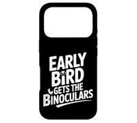 Early Bird Gets the Binoculars Funny Birding Case for iPhone 17 Pro