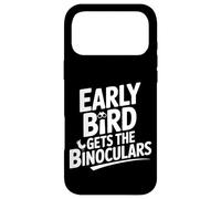 Early Bird Gets the Binoculars Funny Birding Case for iPhone 17 Pro Max