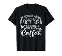 Early Bird Grabs Last Coffee At The Office Humor T-Shirt