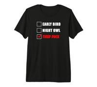 Early Bird Night Owl Tired Duck Funny Sleepy Premium T-Shirt