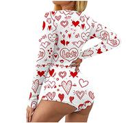 Early Black of Friday Deals 2024 Today Only Womens Sexy Deep V-Neck One Piece Pajamas Onesie Bodycon Rompers Pjs Valentines Fashion Clothes Gifts for Her