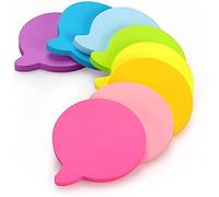 Early Buy 3x3 Bubble Shape Sticky Notes with 8 Color Self-Stick Notes 8 Pads/Pack, 75 Sheets/pad,Yellow,Orange,Blue,Green,Pink,Red,Purple,3 x 3 inches