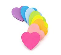 Early Buy 3x3 Heart Shape Sticky Notes 8 Pads/Pack, 75 Sheets/pad (8 Bright Color)