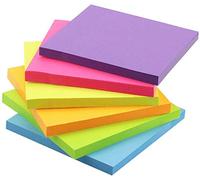 Early Buy 4x4 Inch Sticky Notes 420 Sheets, 6 Assorted Bright Colors