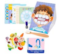 Early Childhood Education and Brain-Boosting Toys - Teeth Protection Game, Child Hygiene Educational Card for Fine Motor Skills | Tooth Defense Exercise for Kids Ages 3+, Hygiene Awareness