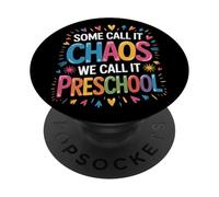 Early Childhood Educator Chaos To Preschool PopSockets Adhesive PopGrip