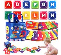Early Childhood Enlightenment Book Letters, Soft Alphabet Flash Cards, Soft Alphabet Cards, Cloth alphabets Flash Cards, alphabet Cloth Tiles for Toddlers, For Toddlers Kids over 0 Years, Washable