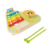 Early Childhood Rhythm Exploration with Wooden Bells Cymbals for Motor Skills Development and Safe Playing Safe Wooden Toddler Music Toy
