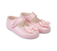 EARLY DAYS Baypods, Baby Shoes for Girls, Soft Soled Pre Walker Shoes, Soft Faux Leather Baby Shoes, Made in England Pink Patent, 2 UK Child