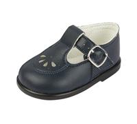 EARLY DAYS Baypods, Toddler Shoes with Hard Sole, Baby Boys & Baby Girls First Walking Shoes with Anti-Slip Sole, First Walkers, Petal Punch Design, Made in Britain, Navy, 5 UK Child