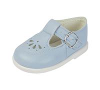 EARLY DAYS Baypods, Toddler Shoes with Hard Sole, Baby Boys & Baby Girls First Walking Shoes with Anti-Slip Sole, First Walkers, Petal Punch Design, Made in Britain, Sky Blue, 5 UK Child