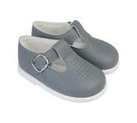 EARLY DAYS Baypods, Toddler Shoes with Hard Sole, Baby Boys & Girls First Walking Shoes with Anti-Slip Sole, First Walkers, Grey, 3 UK Child