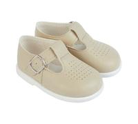 EARLY DAYS Baypods, Toddler Shoes with Hard Sole, Baby Boys & Girls First Walking Shoes with Anti-Slip Sole, First Walkers, Biscuit, 3 UK Child