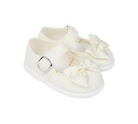EARLY DAYS Baypods, Toddler Shoes with Hard Sole, Baby Girls First Walking Shoes with Anti-Slip Sole, First Walkers, Made in England, Cream Matt, 3 UK Child