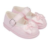 EARLY DAYS Baypods, Toddler Shoes with Hard Sole, Baby Girls First Walking Shoes with Anti-Slip Sole, First Walkers, Made in England, Pink Patent, 3 UK Child