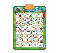Early Education English Alphabet Learning Toy Interactive Electronic Point Reading Flipchart Pronunciation Training Wall Chart for Kids (Green, One Size)