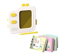 Early Education Machine with Erasable LCD Screen & Flashcards Bilingual Reading/Writing Practice Multilingual Educational Flashcards