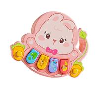 Early Education Piano with 0-3 Year Safe Design ABS Multisensory Music Modes Hand Eye Coordination Training Tool Toy for Babies Cartoon Educational Instrument Multifunctional Toddler Safe ABS Infant