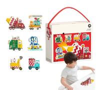 Early Education Puzzle - Matching Puzzle Game Early Learning Cardboard Puzzle - Preschool Educational Activity for Boys and Girls Over 2 Years Old