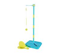 Early Fun All Surface Junior Swingball Set, For ages 3+, Introduction to Swingball, Foam Ball and little hands bats, Tangle Free Top Spinner, All Surface Base, Blue and Yellow, 36 x 46 x 10 cm