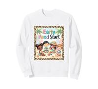 Early Head Start Leopard Print Children On The Beach Sweatshirt