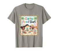Early Head Start Leopard Print Children On The Beach T-Shirt