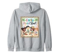 Early Head Start Leopard Print Children On The Beach Zip Hoodie