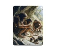 Early Human Art Creation Tin Sign Vintage Metal Pub Club Cafe Bar Home Wall Art Decoration Poster Retro 12x16inch(30x40cm)