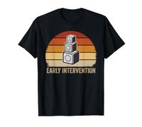 Early Intervention Teacher Retro Building Blocks Graphic T-Shirt