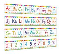 Early Learning Alphabets and Number Card Set for Kids Bright Color Paper Teaching Flashcards for Home and School Educational Cards