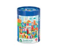 Early Learning Centre Tub of 80 Wooden Bricks (1-3 Yrs)