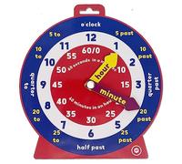 Early Learning Educational Teaching Clock with Moveable Hands and Magnetic Back. Helps Children Learn to tell the Time, for Classrooms and Home Learning